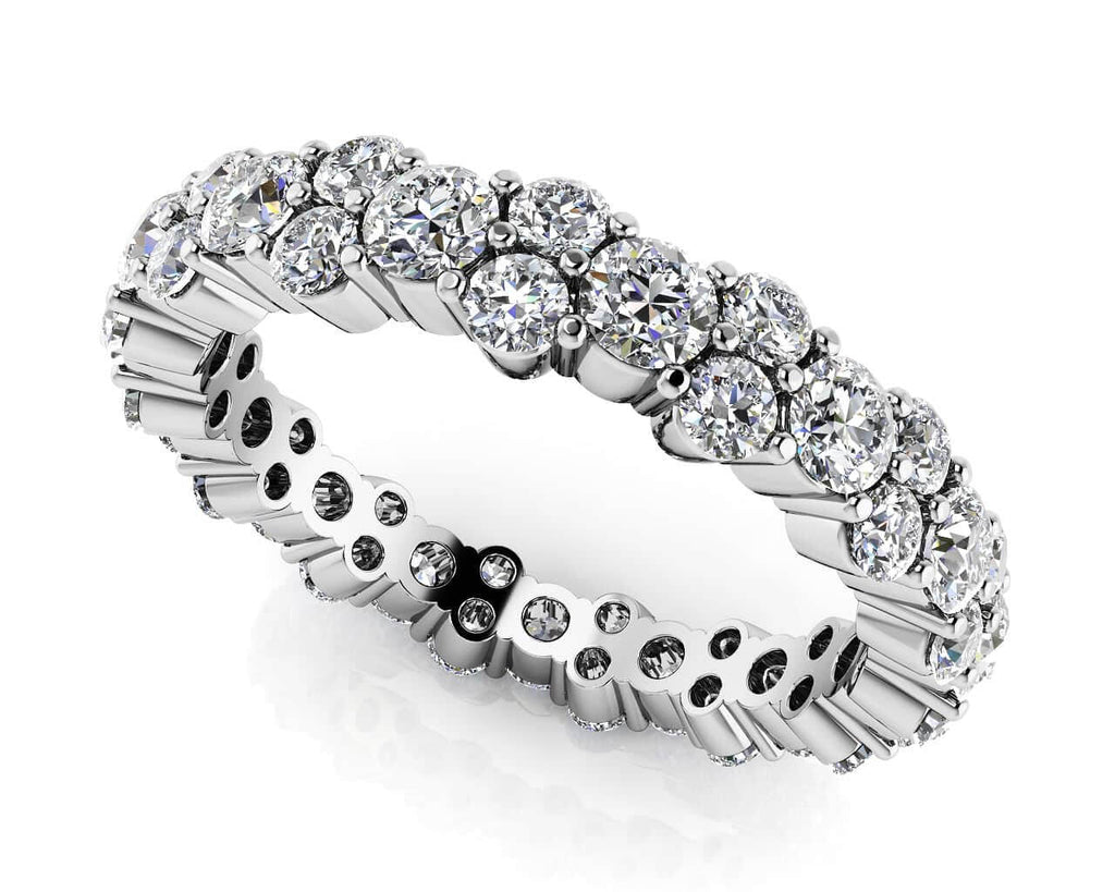 Delightful Diamond Eternity Diamond Ring with 2.78 ct.(finished) 2.3mm, 3.2mm - Luxury Time NYC