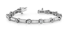 Load image into Gallery viewer, Diamond And Bar Diamond Bracelet with 1.92 ct.(finished) 3.5mm - Luxury Time NYC