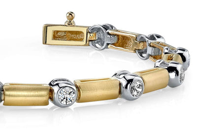 Diamond And Bar Diamond Bracelet with 1.92 ct.(finished) 3.5mm - Luxury Time NYC