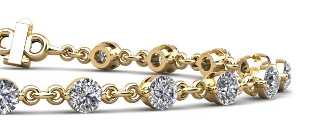 Diamond And Chain Link Diamond Bracelet with 5.60 ct.(finished) 4.5mm - Luxury Time NYC