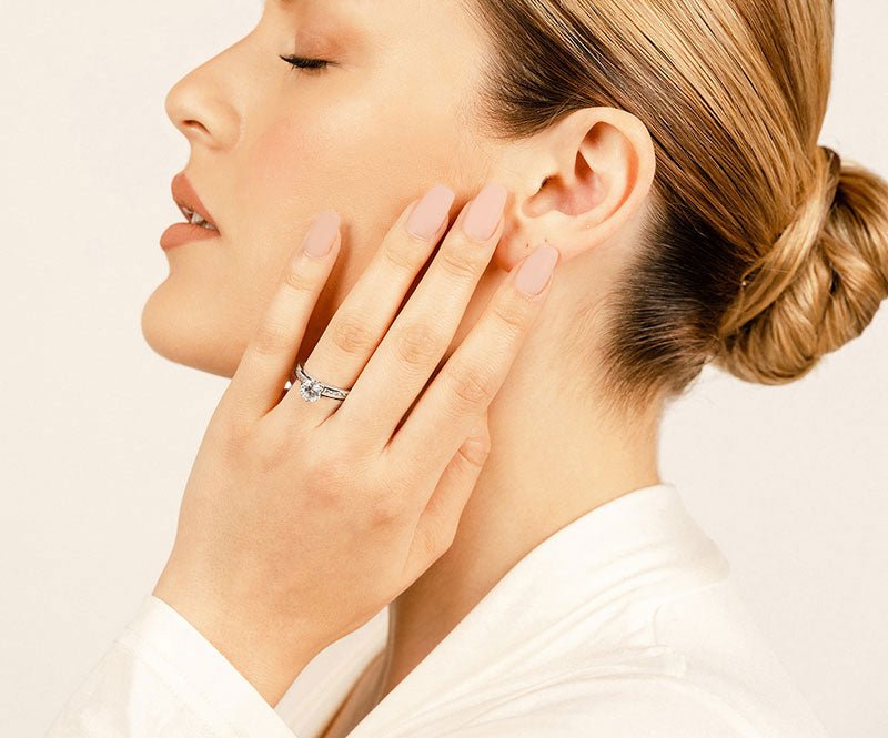 Diamond Band Center Focus Lab - Grown Diamond Engagement Ring with 1.47 ct. (1.25 ct. center diamond) - Luxury Time NYC