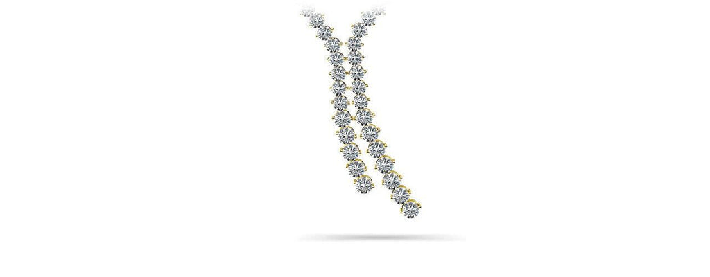 Diamond Bolero Tie Diamond Necklace with 2.04 ct.(finished) - Luxury Time NYC