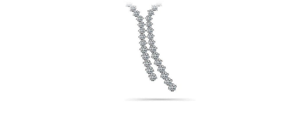 Diamond Bolero Tie Diamond Necklace with 2.88 ct.(finished) - Luxury Time NYC