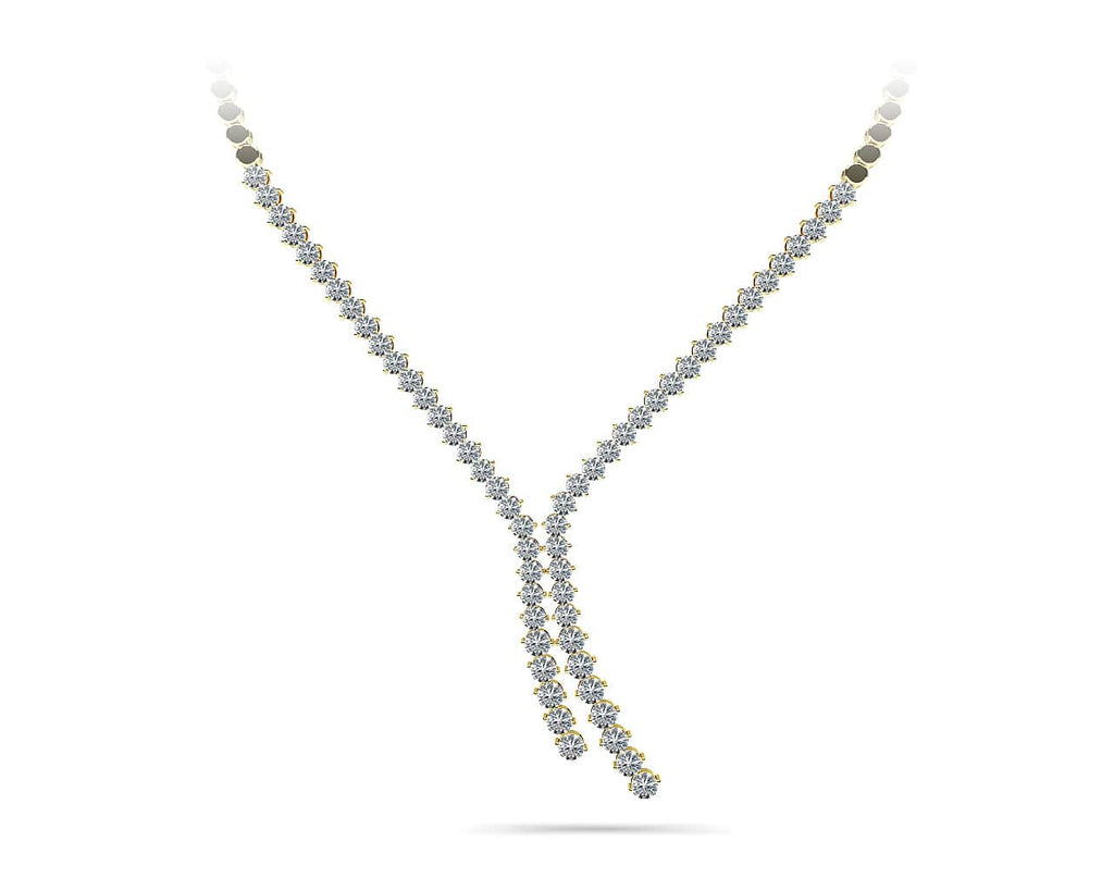 Diamond Bolero Tie Diamond Necklace with 4.01 ct.(finished) - Luxury Time NYC