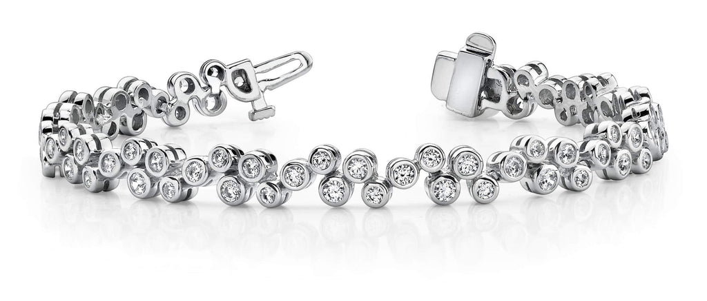 Diamond Bubble Bracelet Lab - Grown Diamond with 2.10 ct.(finished) 1.7mm, 2mm, 2.2mm - Luxury Time NYC