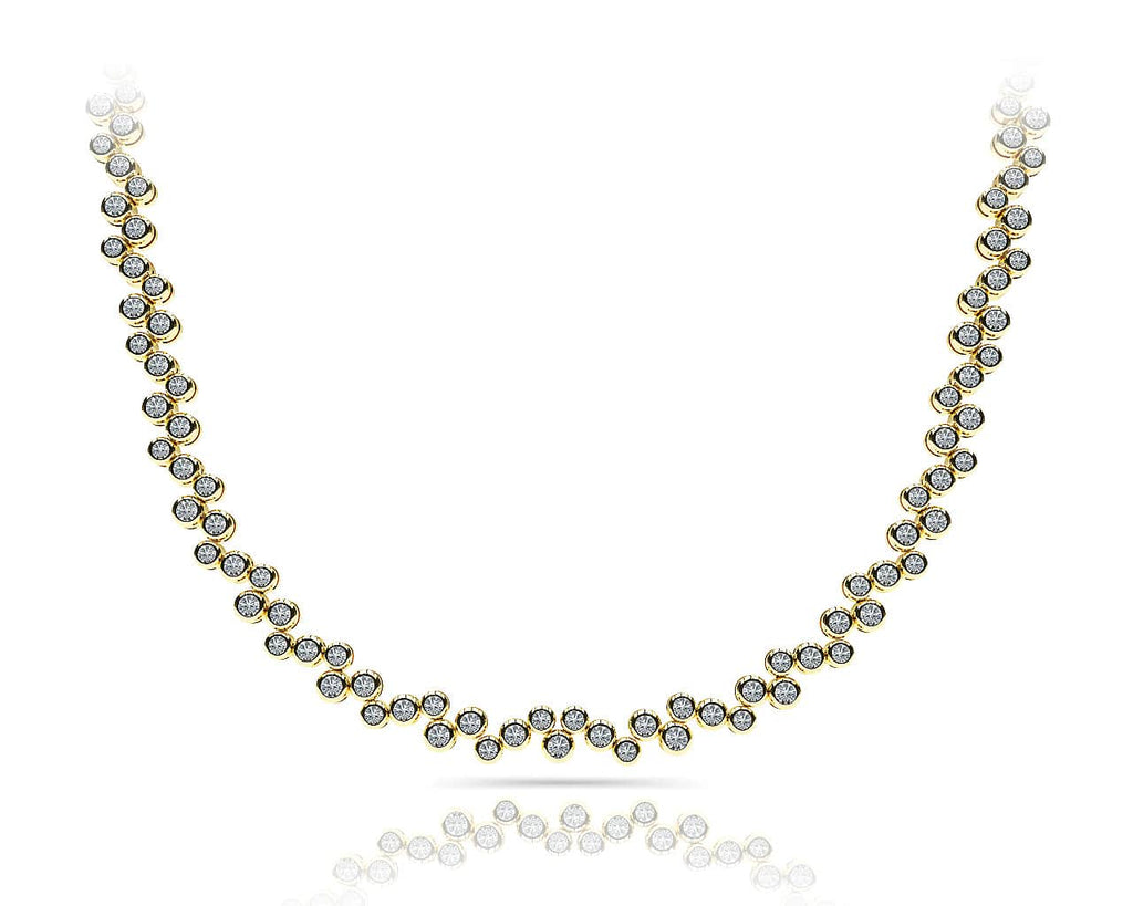 Diamond Bubble Diamond Necklace with 3.91 ct.(finished) 1.5mm, 1.7mm, 1.9mm - Luxury Time NYC