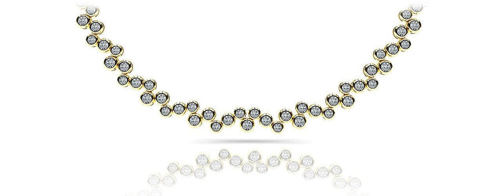 Diamond Bubble Diamond Necklace with 3.91 ct.(finished) 1.5mm, 1.7mm, 1.9mm - Luxury Time NYC