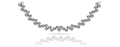 Diamond Bubble Diamond Necklace with 7.28 ct.(finished) 2mm, 2.25mm, 2.5mm - Luxury Time NYC