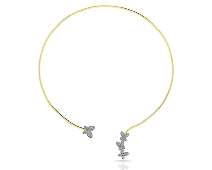 Diamond Butterfly Choker Lab - Grown Diamond with 1.12 ct.(finished) 1mm, 1.1mm, 1.3mm - Luxury Time NYC