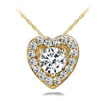 Load image into Gallery viewer, Diamond Center Heart Diamond Pendant with 0.24 ct.(finished) 1mm, 3.5mm - Luxury Time NYC