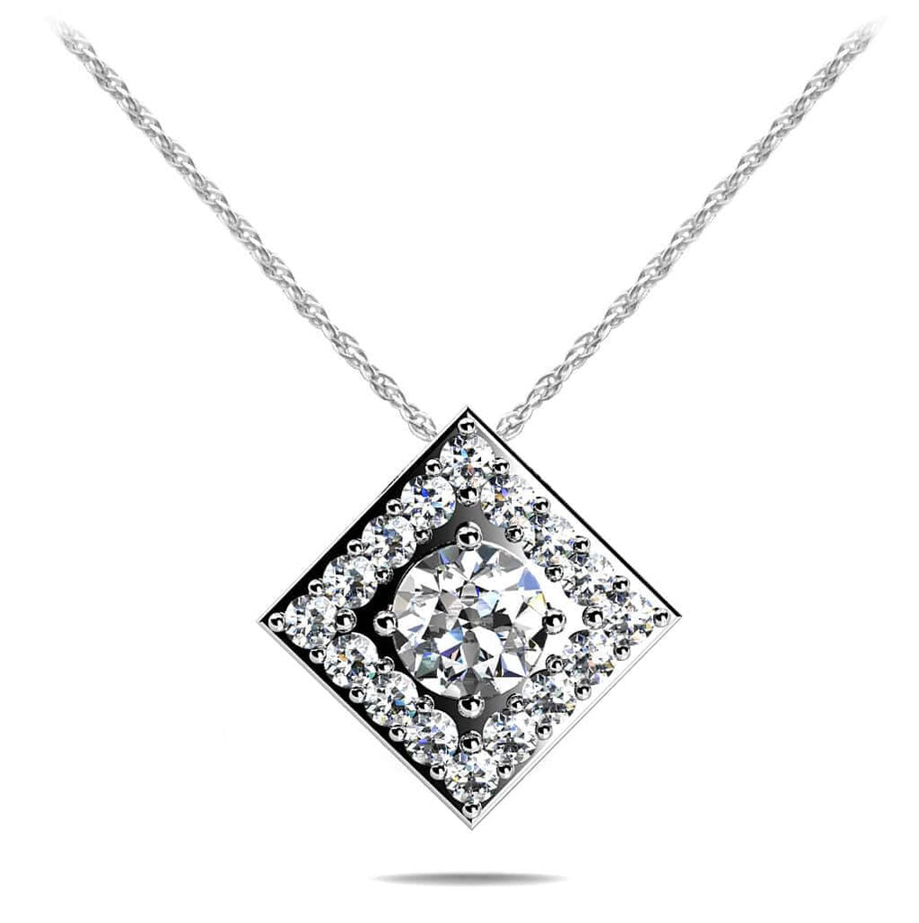 Diamond Centered Lab - Grown Diamond Pendant with 0.44 ct. (0.31 ct. center diamond) - Luxury Time NYC