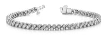 Load image into Gallery viewer, Diamond Checkerboard Two Row Tennis Bracelet Lab - Grown Diamond with 3.36 ct.(finished) 2mm - Luxury Time NYC