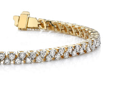 Load image into Gallery viewer, Diamond Checkerboard Two Row Tennis Bracelet Lab - Grown Diamond with 4.90 ct.(finished) 2.25mm - Luxury Time NYC