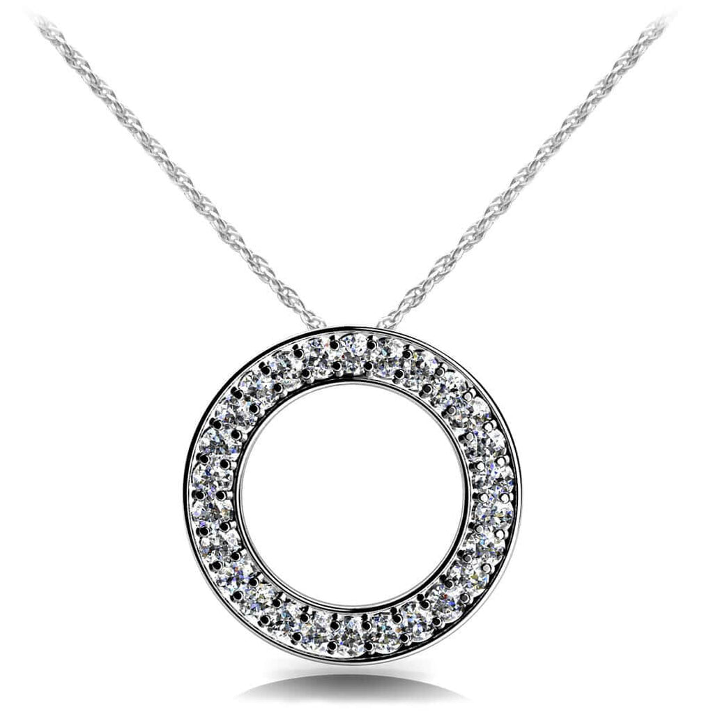 Diamond Circle Lab - Grown Diamond Pendant with 0.45 ct.(finished) 1.5mm - Luxury Time NYC