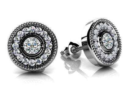 Diamond Circle Lab - Grown Diamond Studs with 0.56 ct.(finished) 1.1mm, 3.5mm - Luxury Time NYC