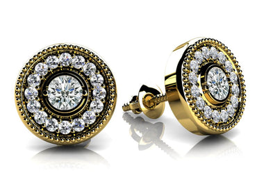 Diamond Circle Lab - Grown Diamond Studs with 0.56 ct.(finished) 1.1mm, 3.5mm - Luxury Time NYC