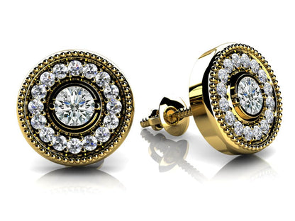 Diamond Circle Lab - Grown Diamond Studs with 0.56 ct.(finished) 1.1mm, 3.5mm - Luxury Time NYC