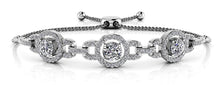 Load image into Gallery viewer, Diamond Circles Adjustable Diamond Bracelet with 1.39 ct.(finished) 1.1mm, 4mm - Luxury Time NYC