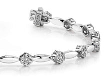 Load image into Gallery viewer, Diamond Cluster Link Bracelet In Diamond with 1.50 ct.(finished) 1.3mm, 1.7mm - Luxury Time NYC