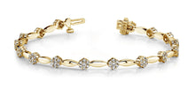 Load image into Gallery viewer, Diamond Cluster Link Bracelet In Diamond with 1.50 ct.(finished) 1.3mm, 1.7mm - Luxury Time NYC