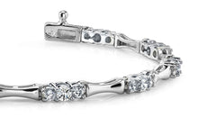 Load image into Gallery viewer, Diamond Column Link Diamond Bracelet with 1.50 ct.(finished) 1.9mm, 2.9mm - Luxury Time NYC