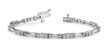 Load image into Gallery viewer, Diamond Column Link Diamond Bracelet with 1.50 ct.(finished) 1.9mm, 2.9mm - Luxury Time NYC