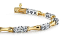 Load image into Gallery viewer, Diamond Column Link Diamond Bracelet with 1.50 ct.(finished) 1.9mm, 2.9mm - Luxury Time NYC