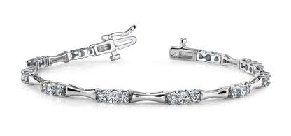 Diamond Column Link Lab - Grown Diamond Bracelet with 1.50 ct.(finished) 1.9mm, 2.9mm - Luxury Time NYC