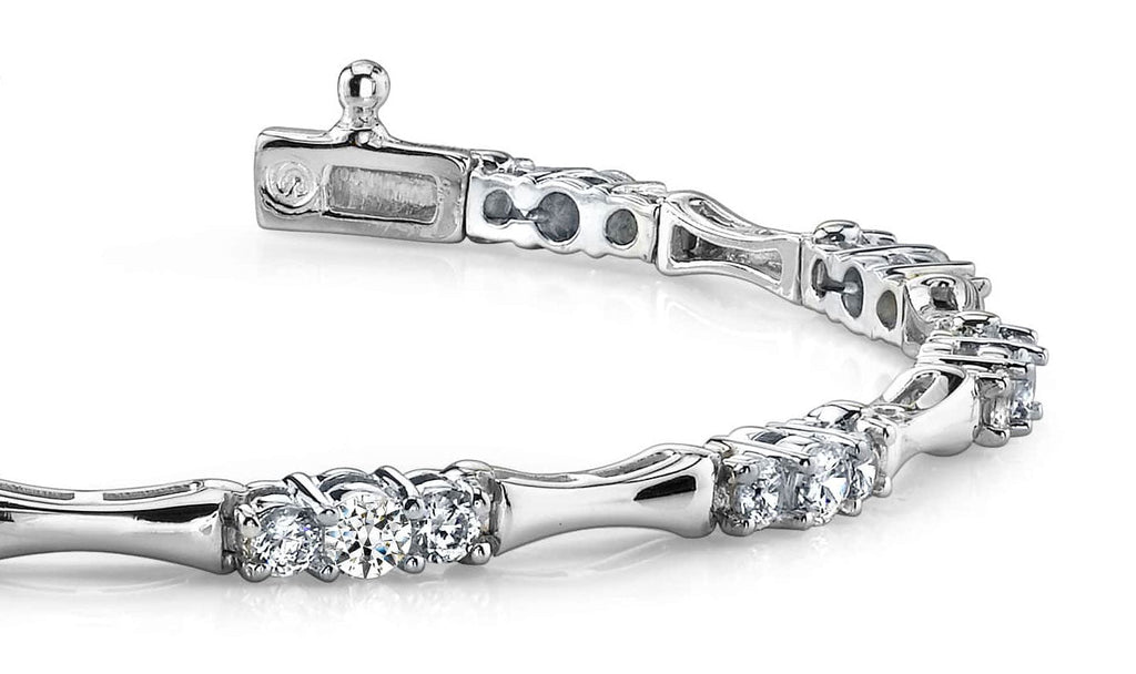 Diamond Column Link Lab - Grown Diamond Bracelet with 1.50 ct.(finished) 1.9mm, 2.9mm - Luxury Time NYC