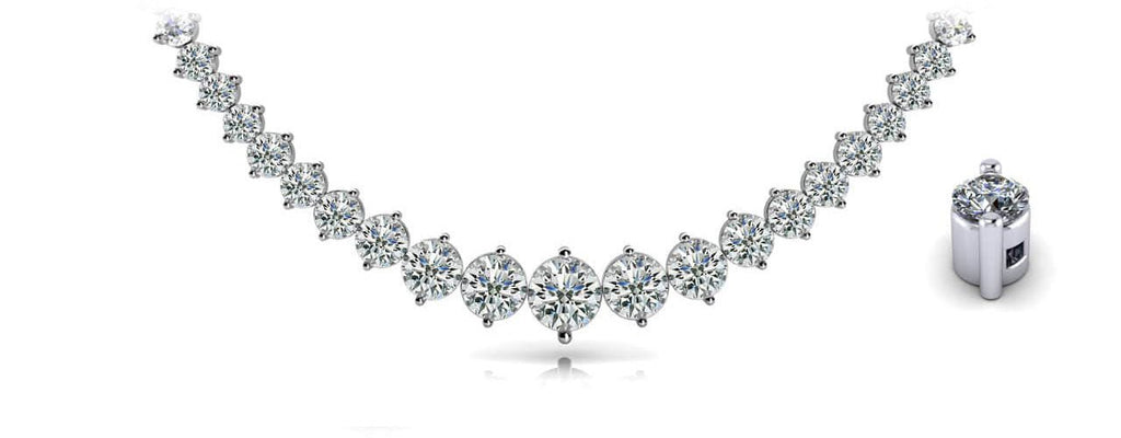 Diamond Crescendo Diamond Necklace with 10.01 ct.(finished) - Luxury Time NYC