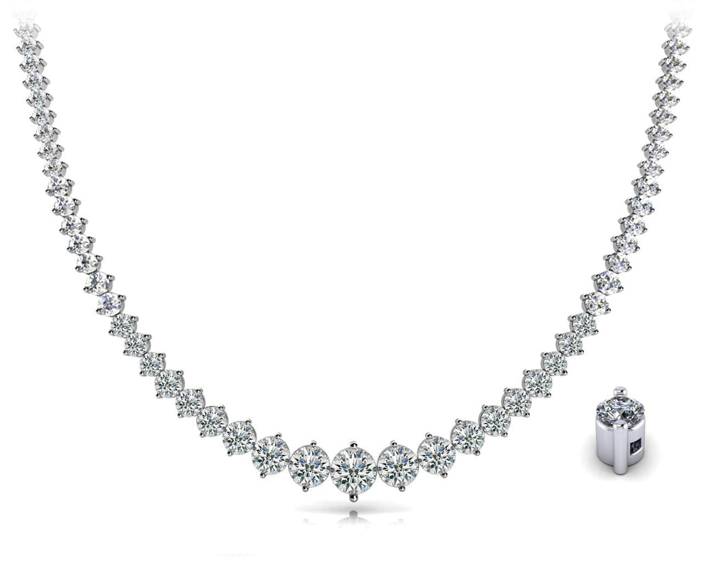 Diamond Crescendo Diamond Necklace with 10.01 ct.(finished) - Luxury Time NYC