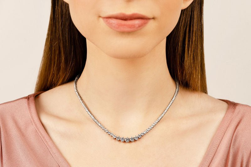 Diamond Crescendo Diamond Necklace with 10.01 ct.(finished) - Luxury Time NYC