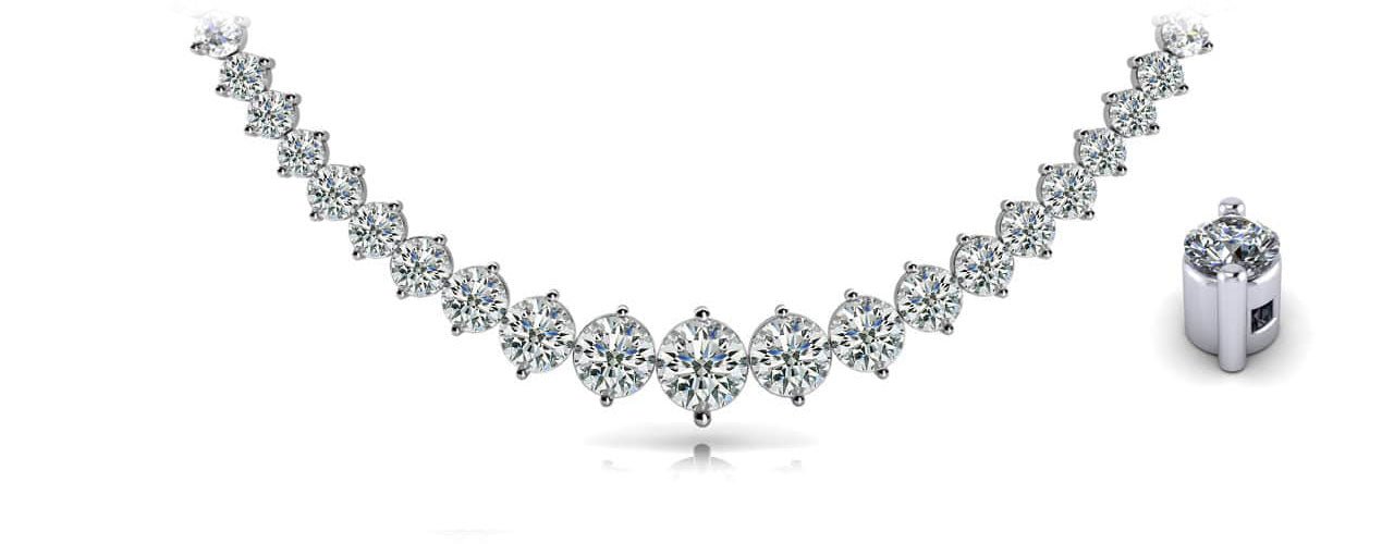 Diamond Crescendo Diamond Necklace with 15.08 ct.(finished) - Luxury Time NYC