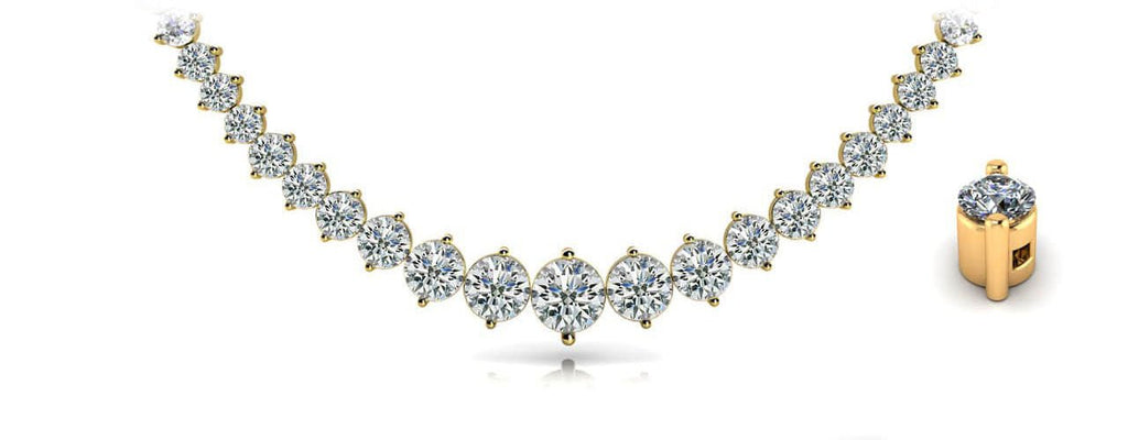 Diamond Crescendo Diamond Necklace with 6.98 ct.(finished) - Luxury Time NYC