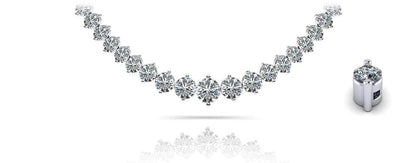 Diamond Crescendo Necklace With Shiny Diamond Links with 2.02 ct.(finished) - Luxury Time NYC