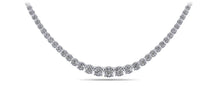 Load image into Gallery viewer, Diamond Crown Tennis Diamond Necklace with 14.08 ct.(finished) - Luxury Time NYC