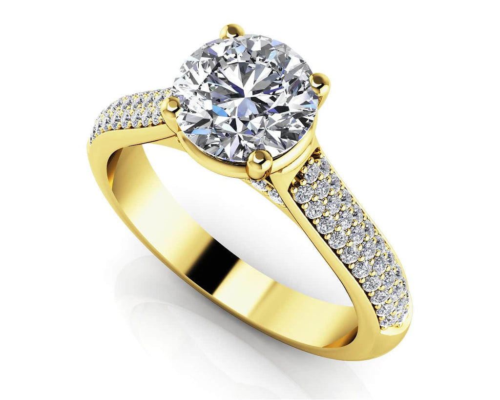 Diamond Delight Diamond Engagement Ring with 0.87 ct. (0.50 ct. center diamond) - Luxury Time NYC