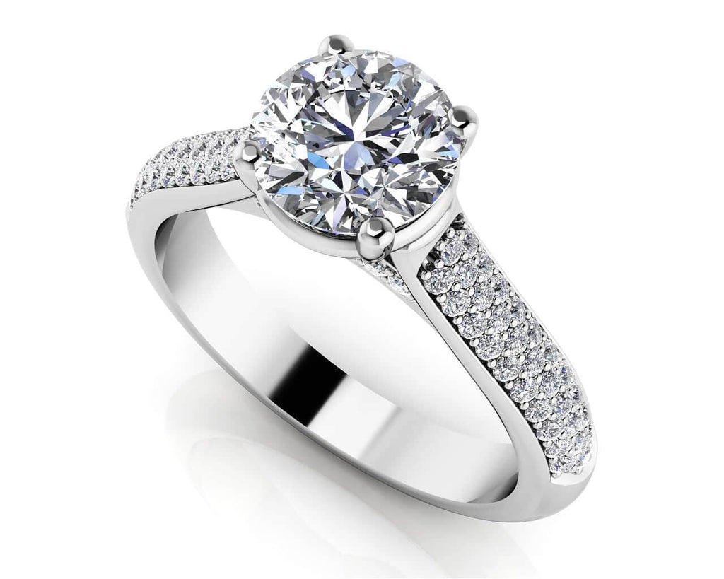 Diamond Delight Diamond Engagement Ring with 2.38 ct. (2.00 ct. center diamond) - Luxury Time NYC