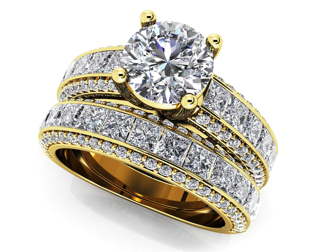 Diamond Deluxe Matching Wedding Set Diamond with 3.35 ct. (0.75 ct. center diamond) - Luxury Time NYC