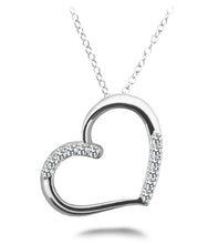 Load image into Gallery viewer, Diamond Detail Heart Diamond Pendant with 0.24 ct.(finished) 1.7mm - Luxury Time NYC