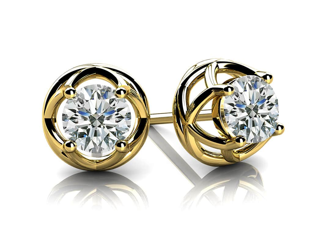 Diamond Diamond Studs with 0.24 ct.(finished) 3.2mm - Luxury Time NYC