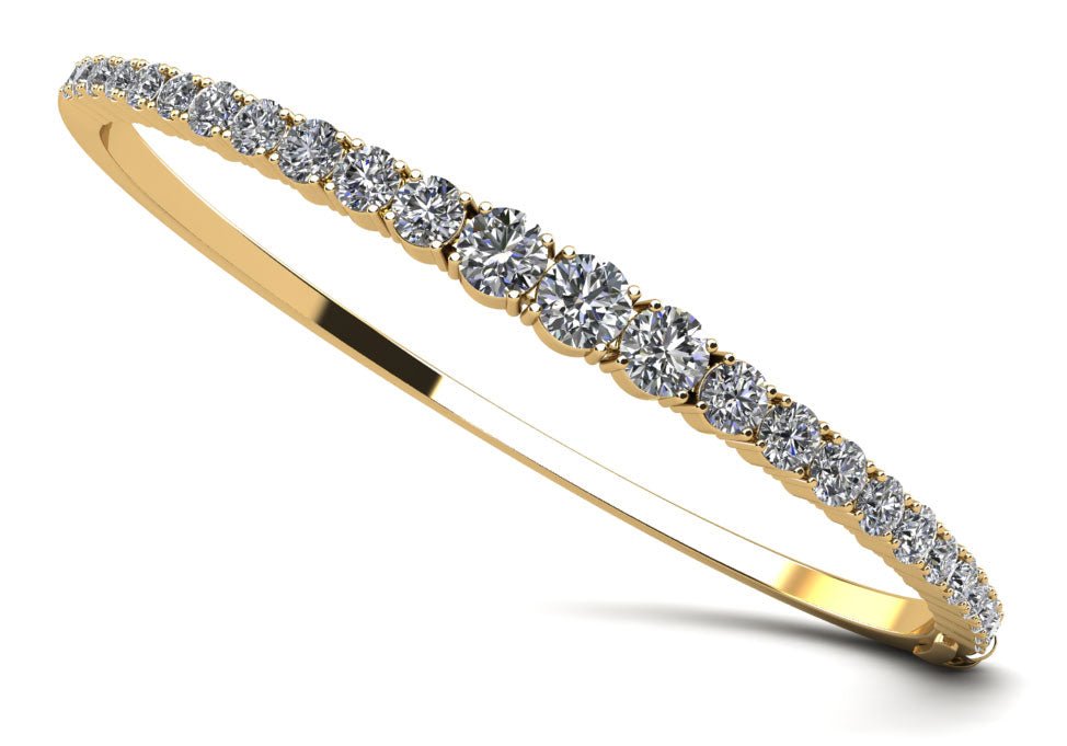 Diamond Dreams Graduated Bangle Diamond Bracelet with 3.47 ct.(finished) - Luxury Time NYC