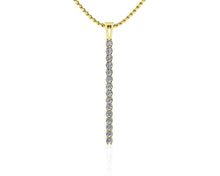 Load image into Gallery viewer, Diamond Drop Bar Diamond Pendant with 0.30 ct.(finished) 1.8mm - Luxury Time NYC