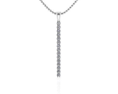Diamond Drop Bar Lab - Grown Diamond Pendant with 0.30 ct.(finished) 1.8mm - Luxury Time NYC