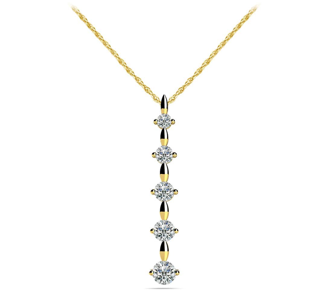 Diamond Drop Journey Diamond Pendant with 0.24 ct.(finished) - Luxury Time NYC