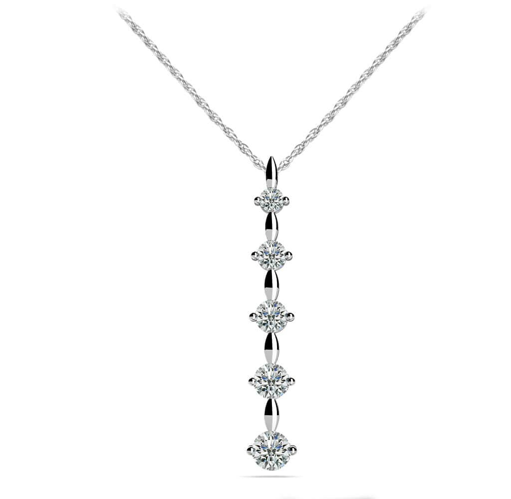 Diamond Drop Journey Diamond Pendant with 0.70 ct.(finished) - Luxury Time NYC