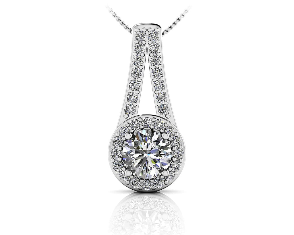 Diamond Drop Lab - Grown Diamond Pendant with 0.38 ct. (0.20 ct. center diamond) - Luxury Time NYC