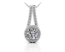 Load image into Gallery viewer, Diamond Drop Lab - Grown Diamond Pendant with 0.74 ct. (0.50 ct. center diamond) - Luxury Time NYC