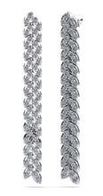 Load image into Gallery viewer, Diamond Drop Leaf Earrings Lab - Grown Diamond with 5.88 ct.(finished) 3mm - Luxury Time NYC