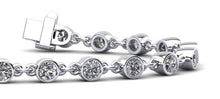 Load image into Gallery viewer, Diamond Drops Chain Link Bezel Diamond Bracelet with 1.56 ct.(finished) 2.5mm - Luxury Time NYC